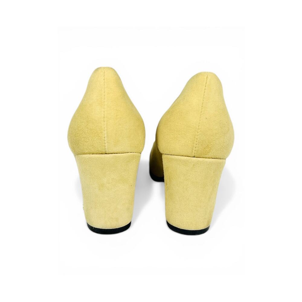 Chanel Cap Toe Beige Suede Block Heel Pumps EU 36 Two Tone - Picture 3 of 9
